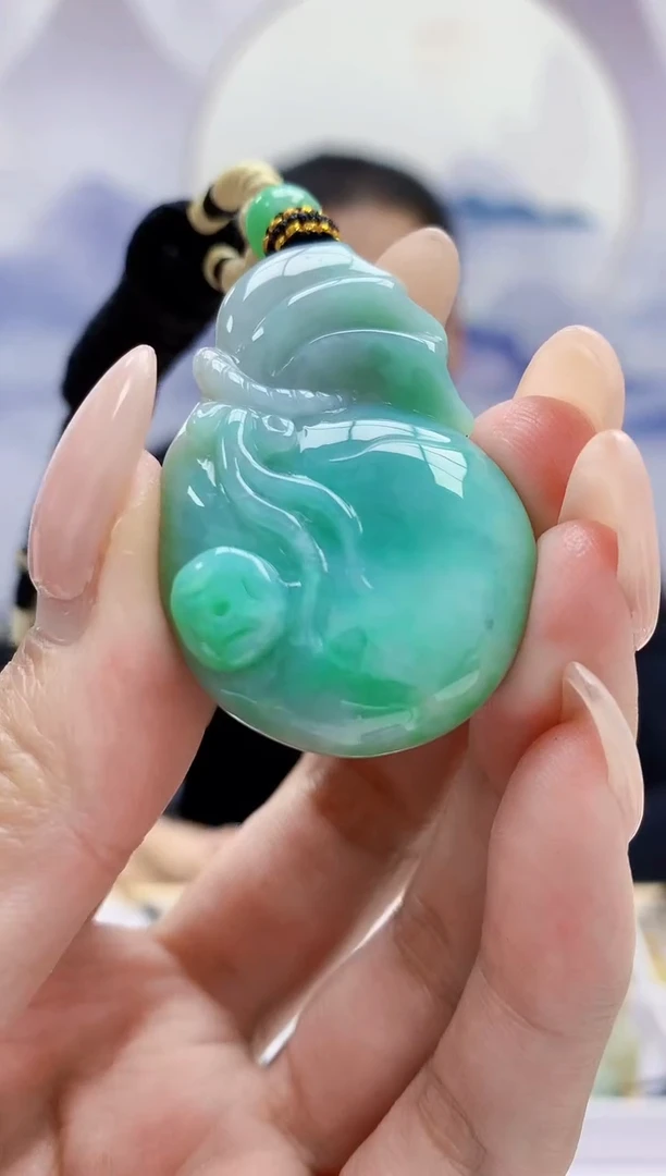 定制翡翠未镶嵌4898MM-毛货挂件48