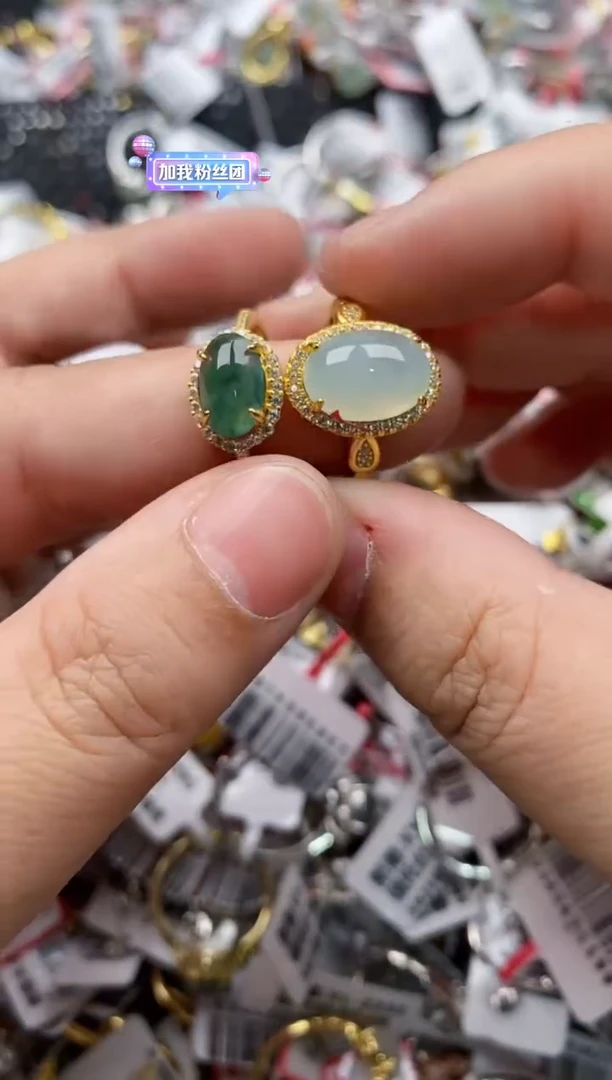 【闪购商品】翡翠戒指银S925镶嵌55555---2