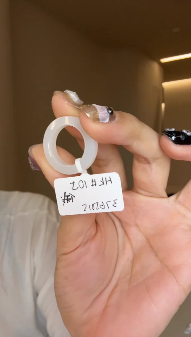 【闪购商品】和田玉戒指未镶嵌10.5码俄白