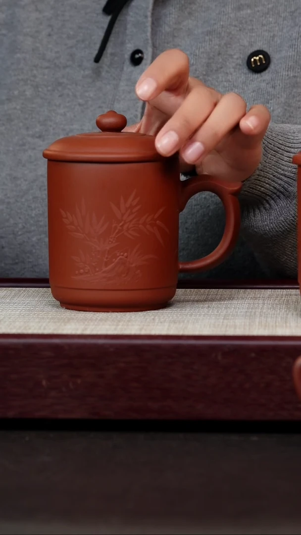 茶杯紫砂金帆竹 GB00920