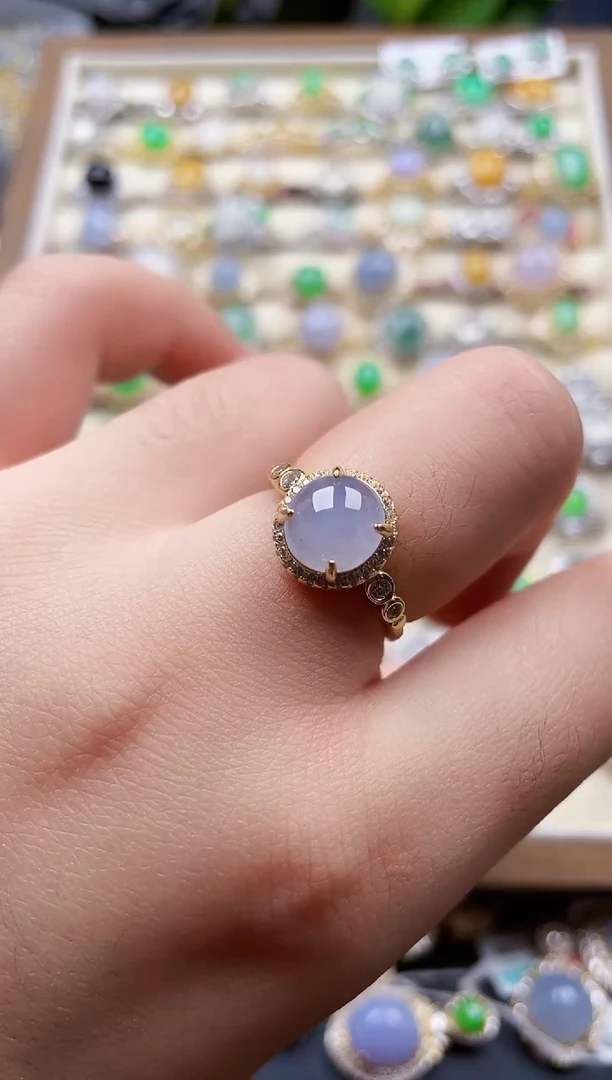 银S925镶嵌戒指翡翠81