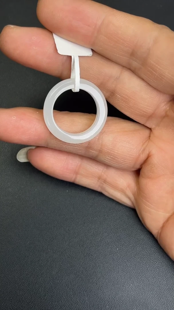 未镶嵌戒指和田玉羊脂白玉素圈戒圈710036#内径19mm