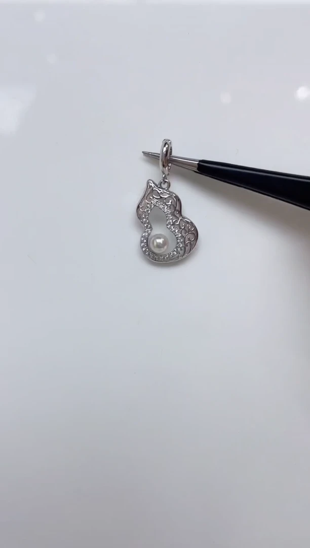 海水珍珠银S925镶嵌颈饰