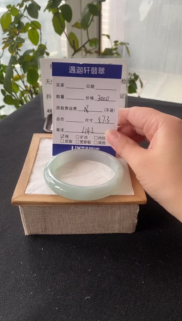 未镶嵌手镯翡翠57.5圈口 L142编码