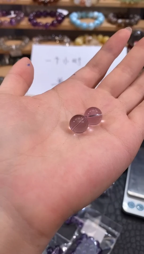 水晶手链未镶嵌浅紫水晶单珠11mm多样性发一