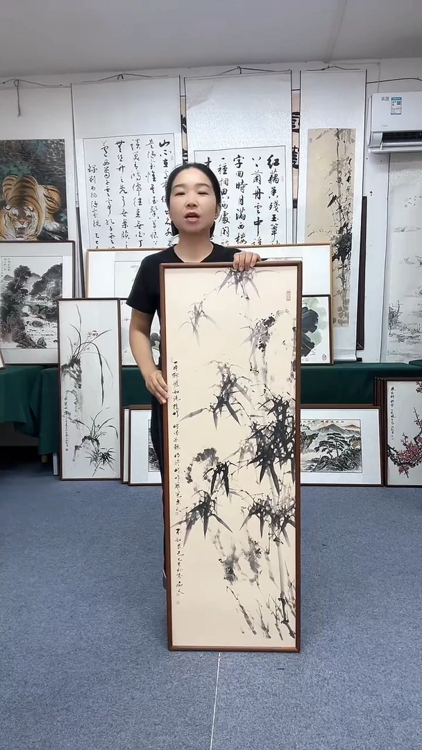 国画调****行42*122实木画框顺丰包邮手绘