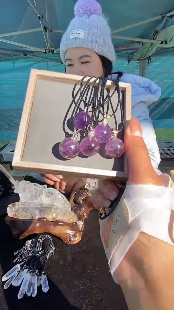 未镶嵌珠宝半成品水晶紫水晶吊坠多样性发其一19.9