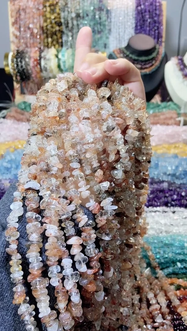 未镶嵌珠宝半成品水晶黑金超七