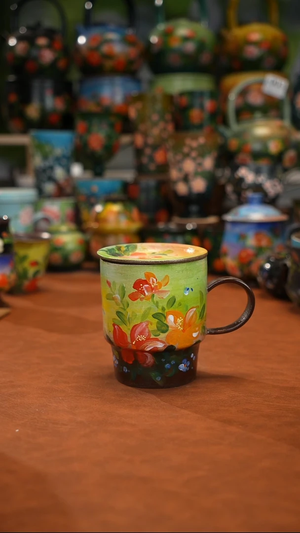 紫砂油画手绘釉下彩