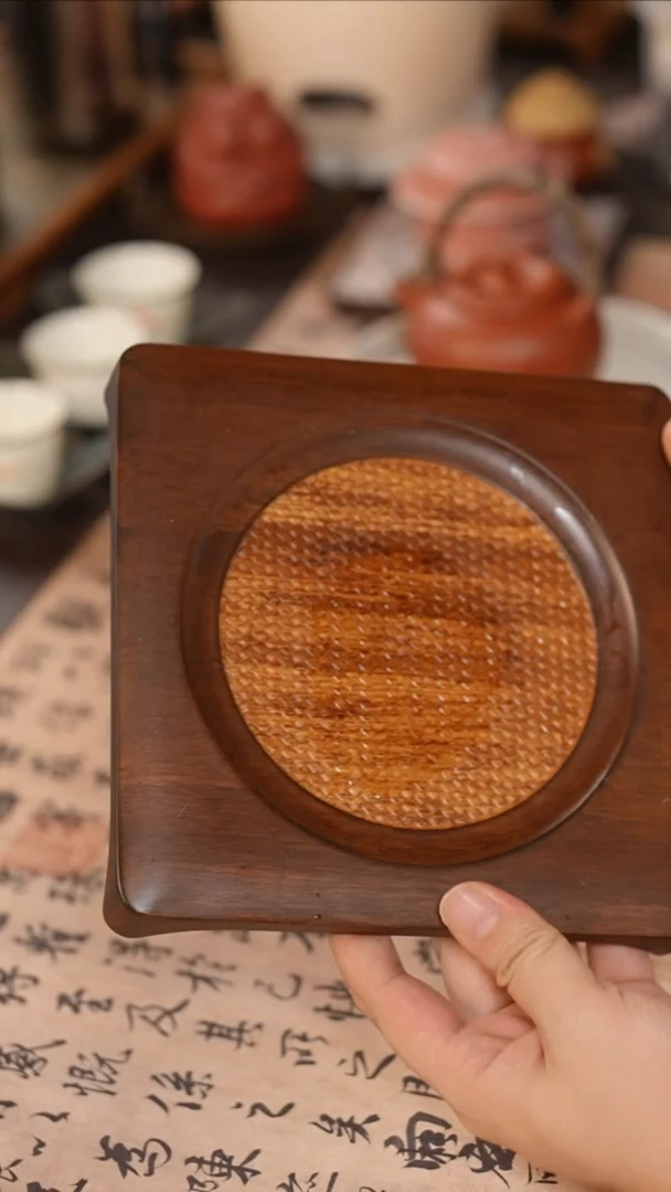 茶具四方重竹壶承