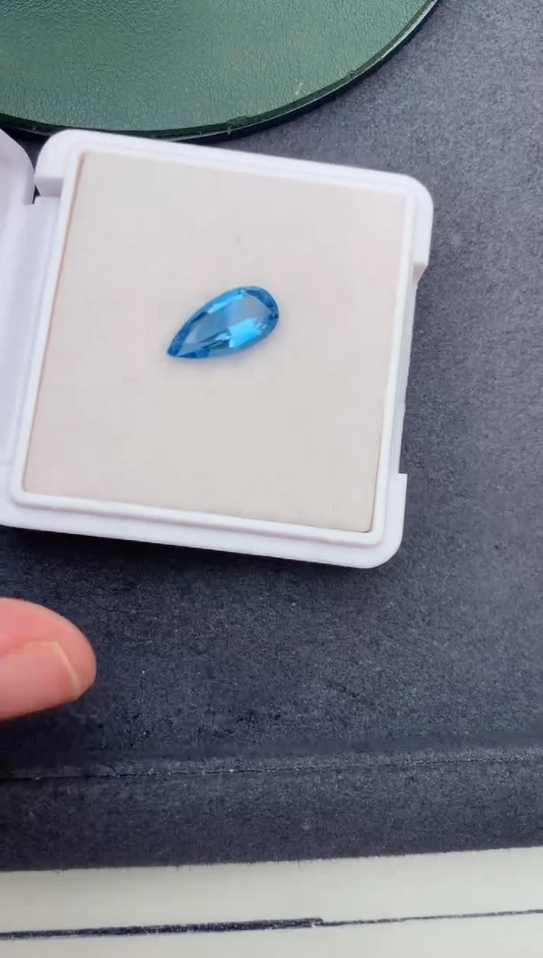 海蓝宝石裸石未镶嵌3.9ct超圣海蓝宝  BE