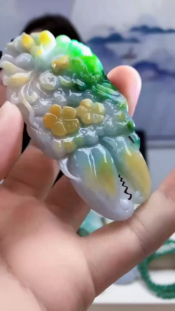 未镶嵌定制翡翠4829bb-毛货挂件68