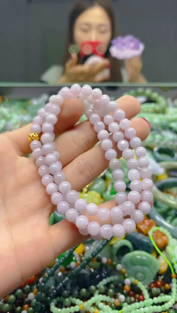 颈饰未镶嵌翡翠5MM/Q/翡翠A货，一件也是批发价