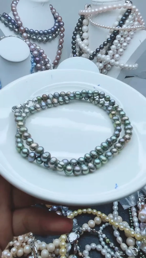【闪购商品】淡水珍珠颈饰钛钢1