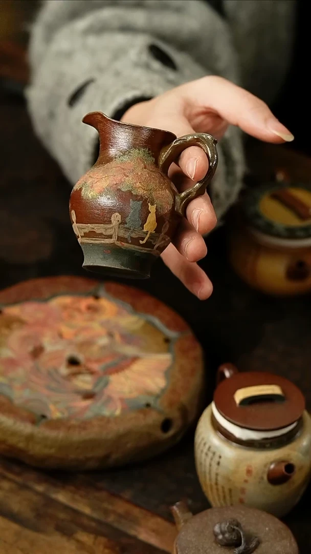 茶杯紫砂铭*53号 瑕疵 紫砂柴烧