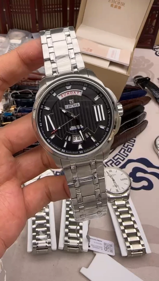 机械机芯精钢精钢男士库存全新尾货腕表直播一物一拍