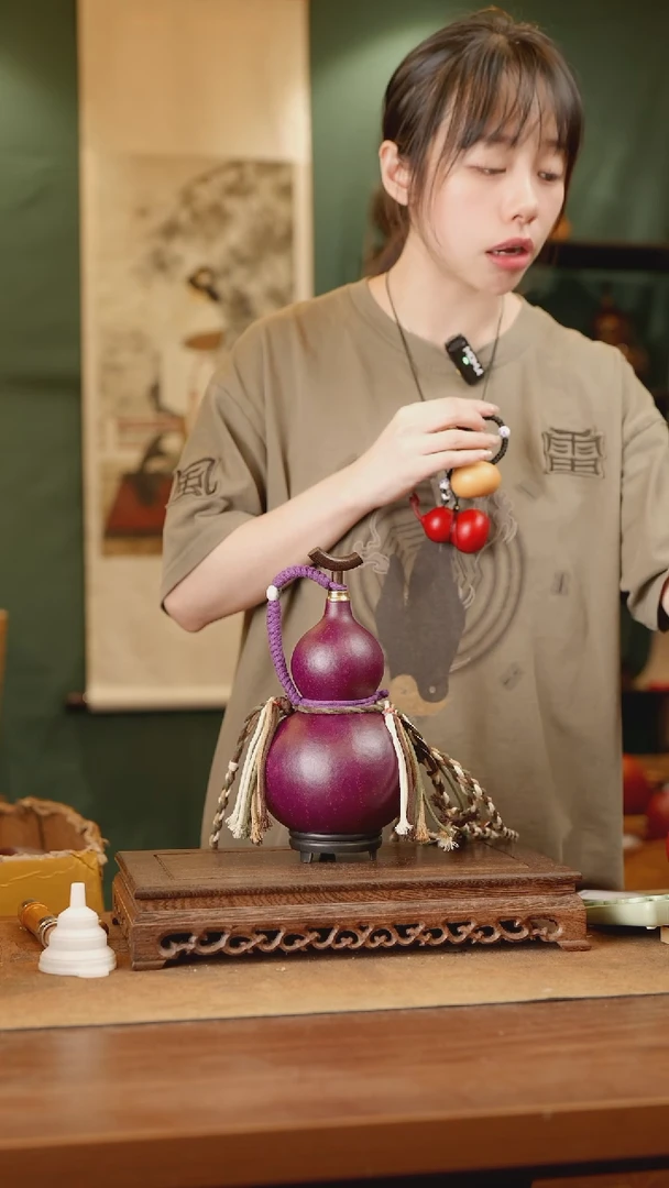 419号精品天然大漆酒葫芦一物一拍~