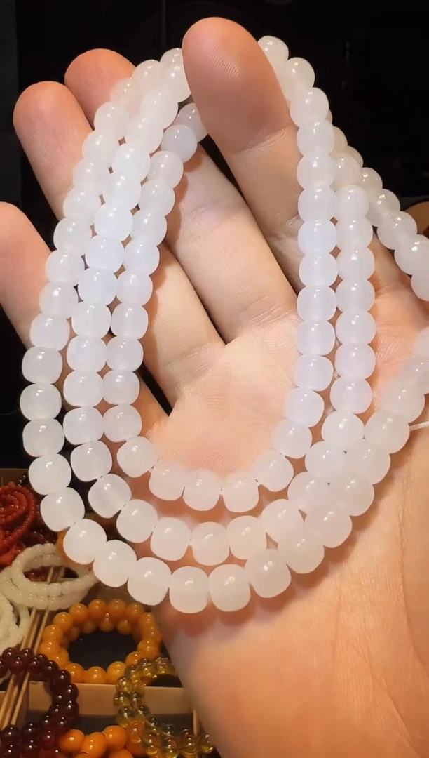 未镶嵌手链和田玉8+108多圈