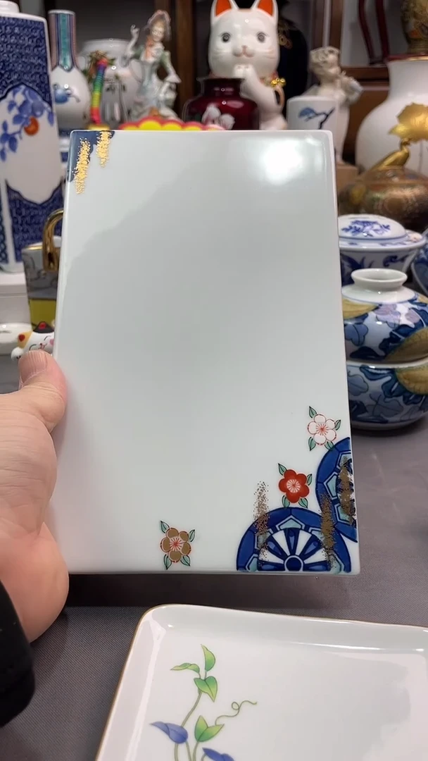 瓷片手绘干泡台一一一