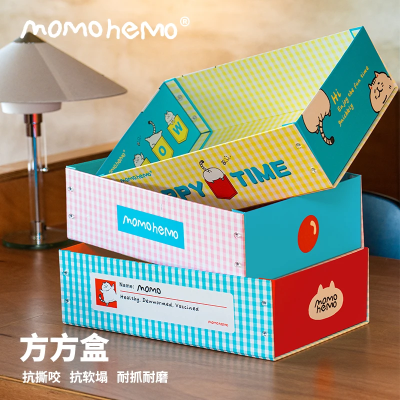 momohemo方方盒（新款）灰板猫抓板momohemo猫窝