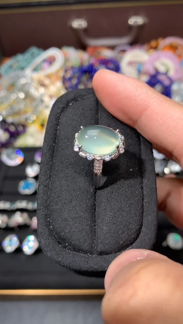 未镶嵌葡萄石戒指P93