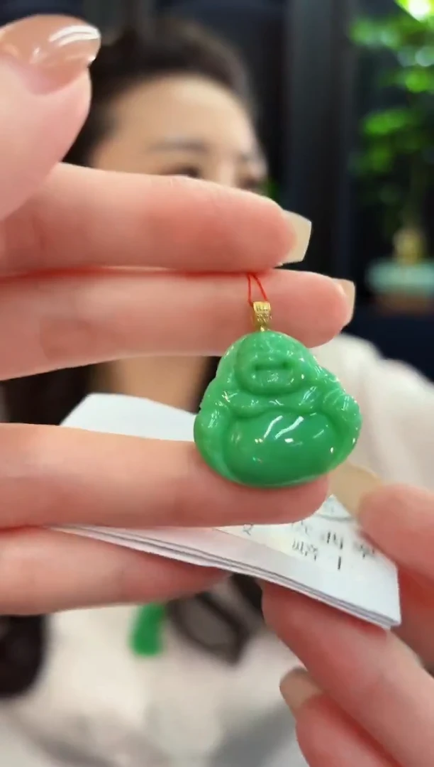 吊坠(不含链)18K金镶嵌翡翠 缅甸A货/支持复检/一件