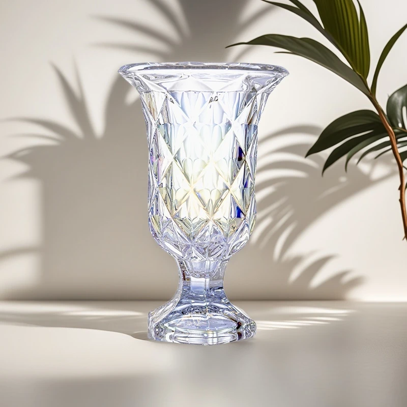 【甄选】罗马风灯钻石七彩高档琉璃花瓶玻璃透明轻奢高级感水培器皿