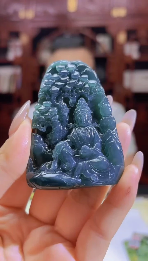 定制翡翠未镶嵌0613/Y/发其一件/观音