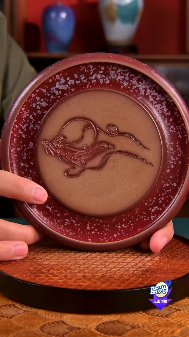 古法炭窑-孤品级-梁青杨钧瓷炭烧-赏盘