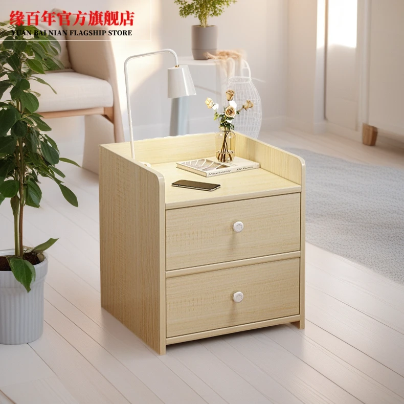 床头柜简约现代卧室床边柜子置物架出租房用收纳储物柜2025新款