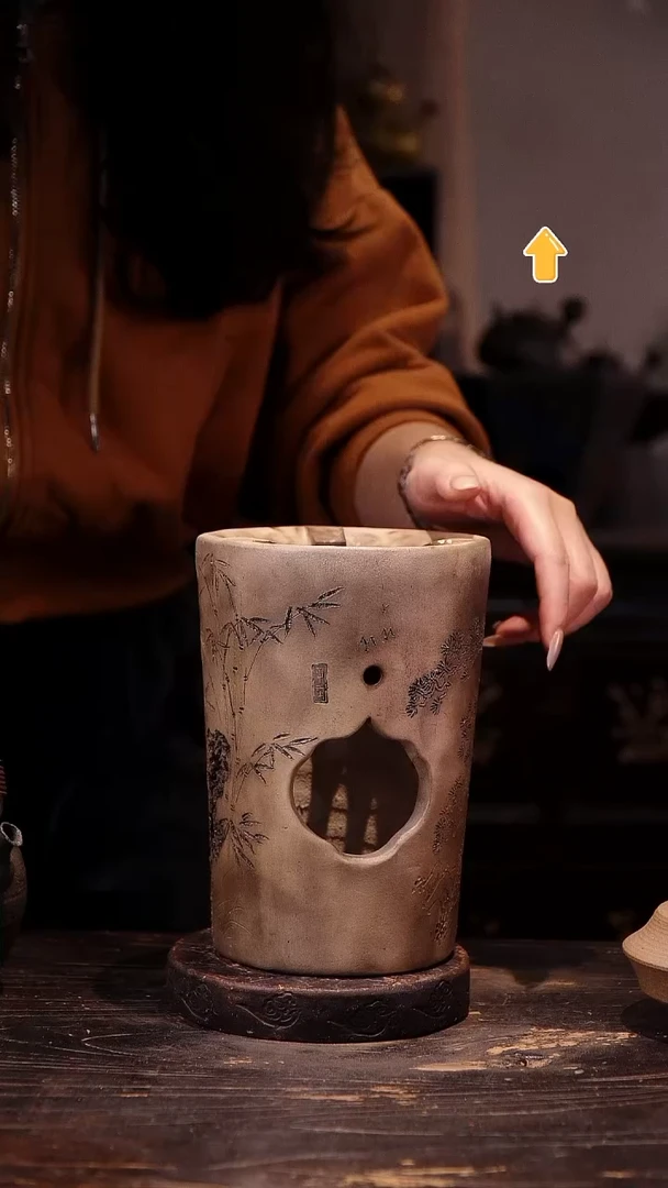 纯手工柴烧雕刻炉高