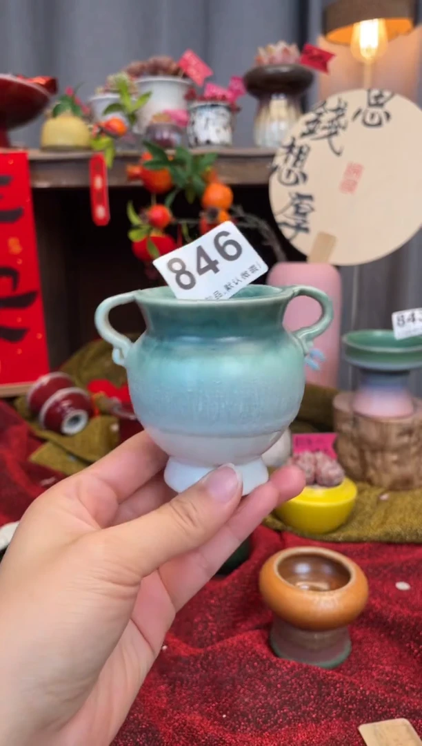 【闪购商品】摆件846小芳手工花盆 默认微瑕