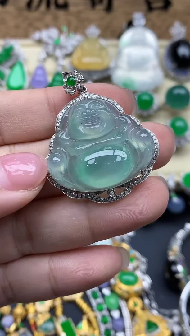 【闪购商品】翡翠吊坠(不含链)18K金镶嵌717-中国好珍宝