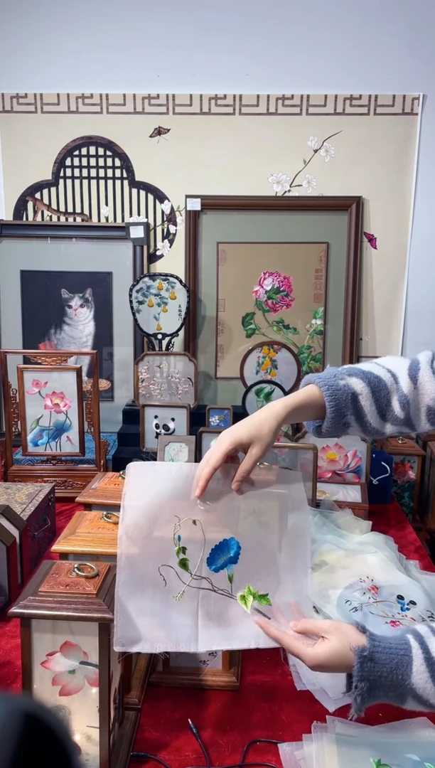 织绣精品苏绣手工刺绣，成品摆件68