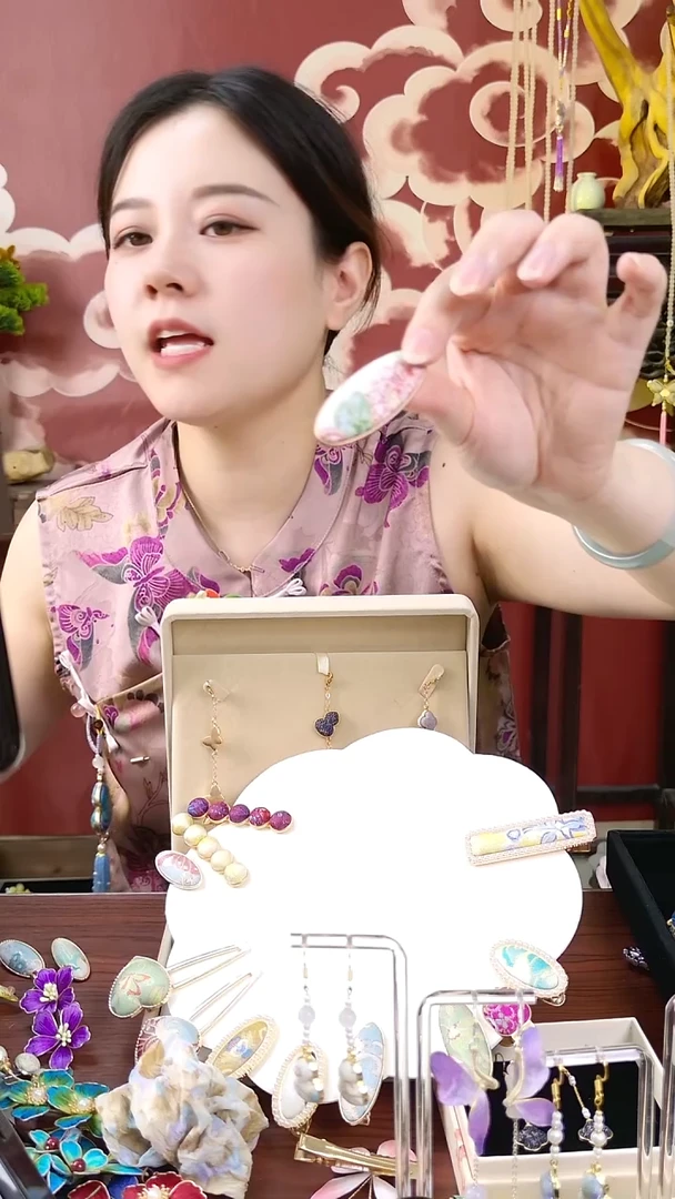 刺绣宋锦绒花002