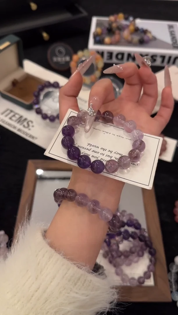 未镶嵌手链水晶紫气东来x3550