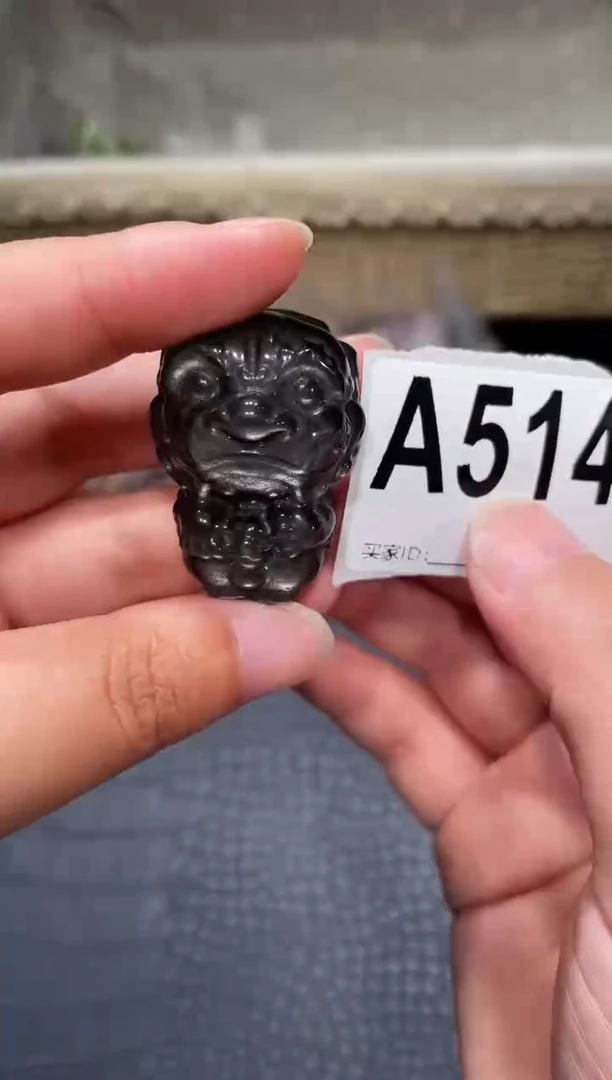 未镶嵌手链水晶A514 银曜石 小狮子