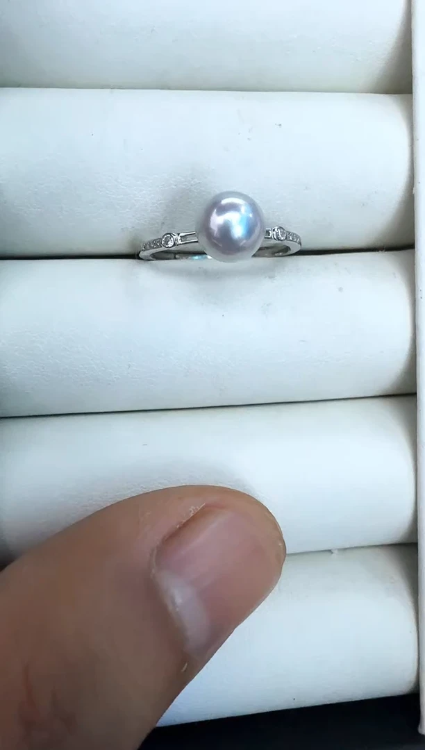 【闪购商品】海水珍珠戒指银S925镶嵌戒指