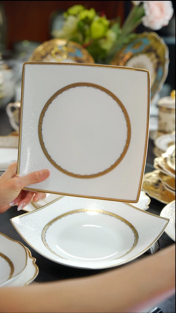 瓷片方平盘  1个