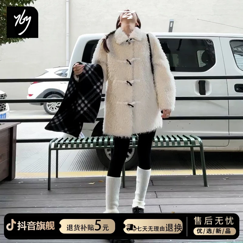 仿羊羔毛绒外套女秋冬2025新款爆款小个子香风独特超好看韩系加厚