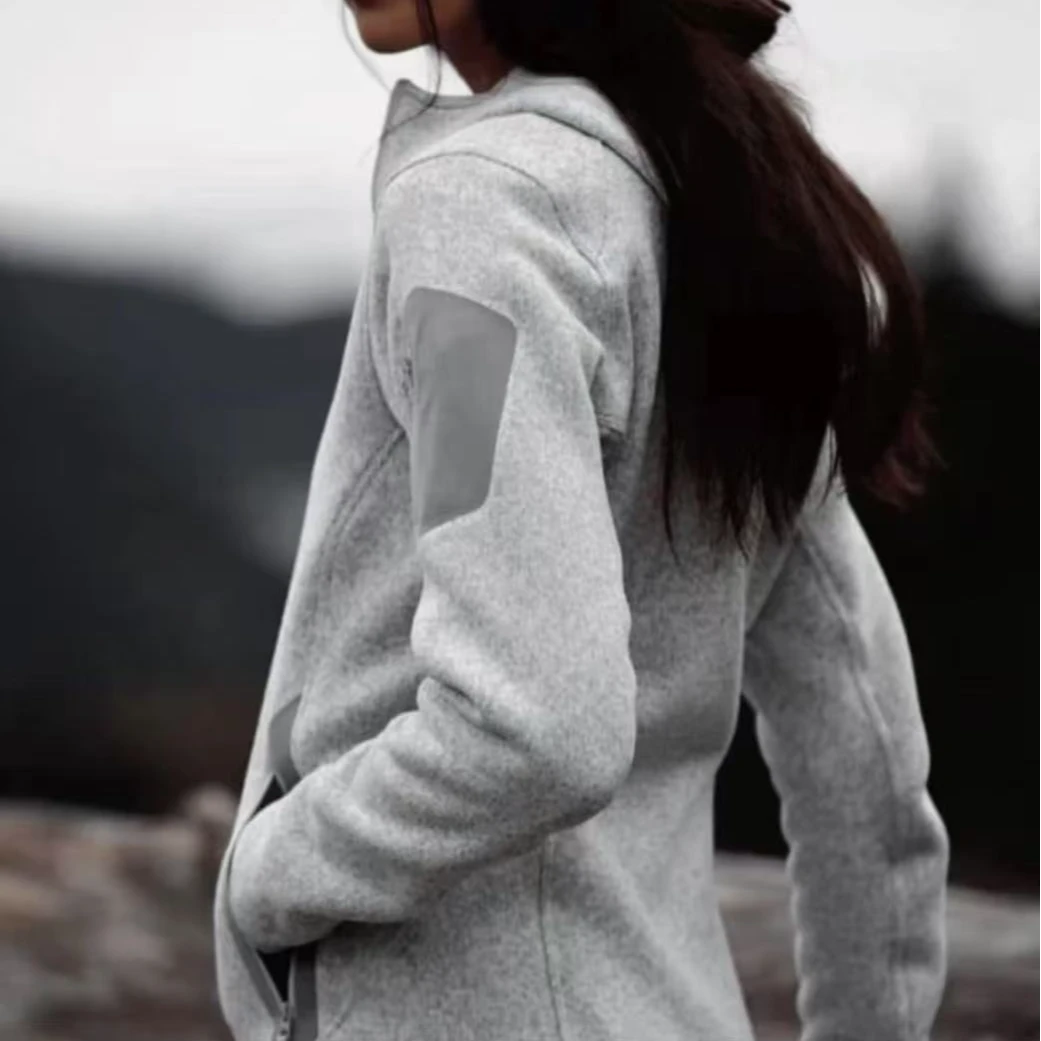 早春新款！户外运动休闲情侣保暖抓绒立领外套