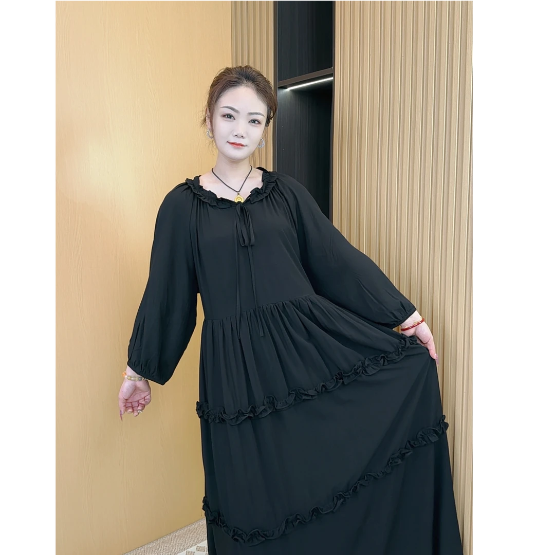 睡衣女款爆款2025新款睡裙可外穿家居服时尚百搭连衣裙简约长款
