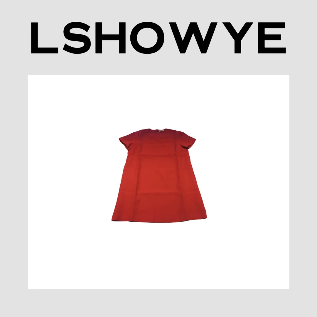 LSHOWYE｜设计师新春新款复古红扩版宽松连衣裙 KS7217