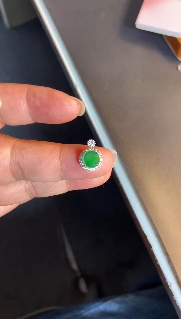 吊坠(不含链)银S925镶嵌翡翠1