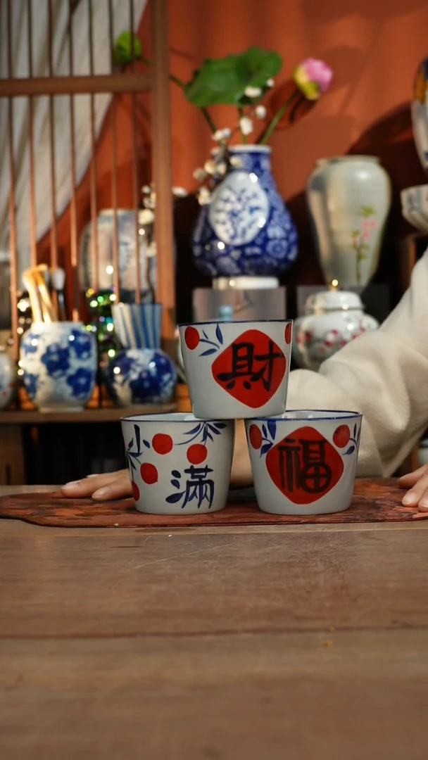 现代高温釉下彩手绘陶瓷餐具