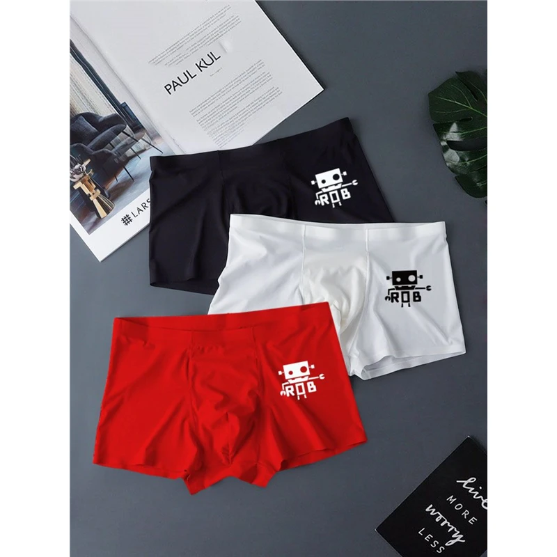 EAEOVNI男士内裤男生式冰丝夏季薄款透气无痕平角短裤头四角裤衩