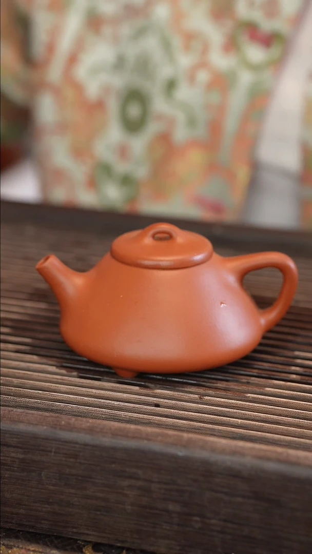 茶壶紫砂朱泥 半手工【 宽口 】170cc