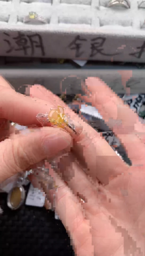 银S925镶嵌戒指翡翠555   7