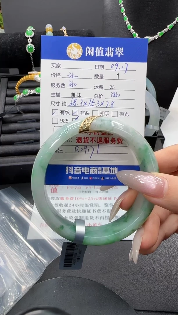 18K金镶嵌手镯翡翠翡翠手镯