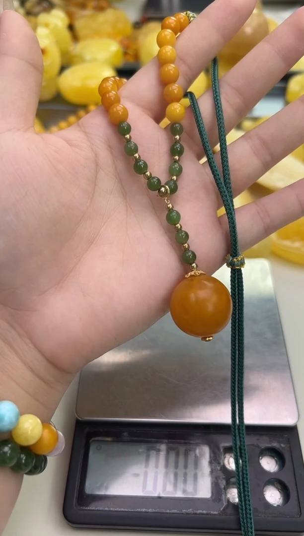 裸石琥珀未镶嵌琥珀蜜蜡吊坠